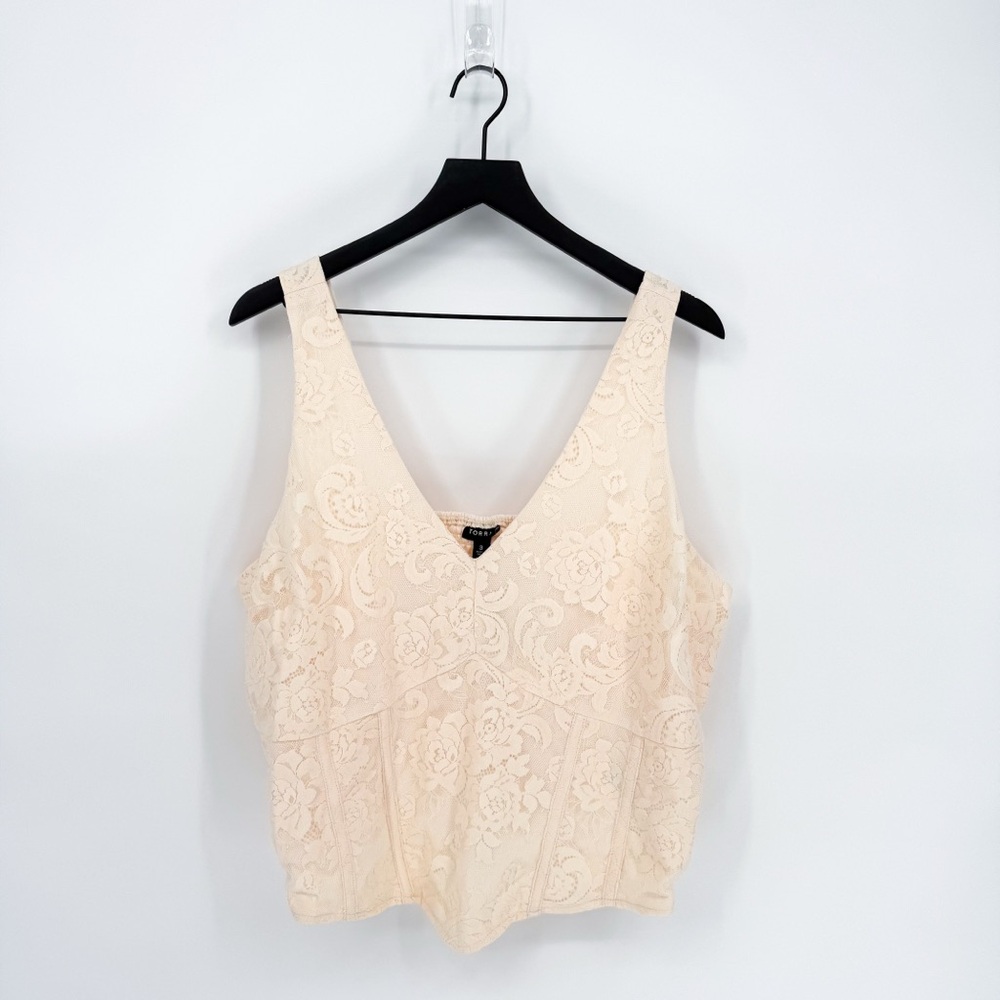 NWT Torrid Lace Corset Crop Top in Dew Size 3X - Picture 2 of 12